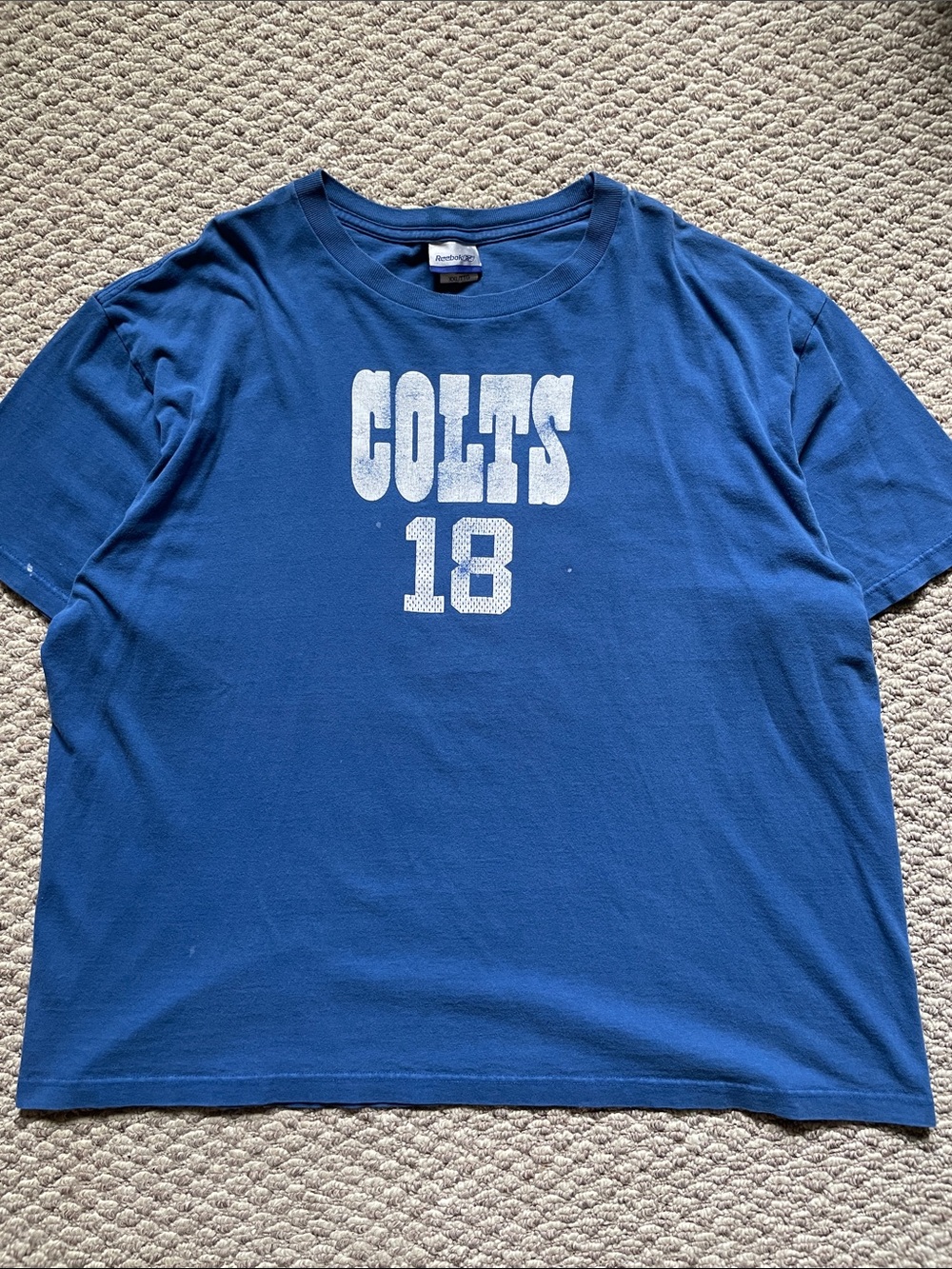 Y2K Reebok Payton manning nfl colts t shirt